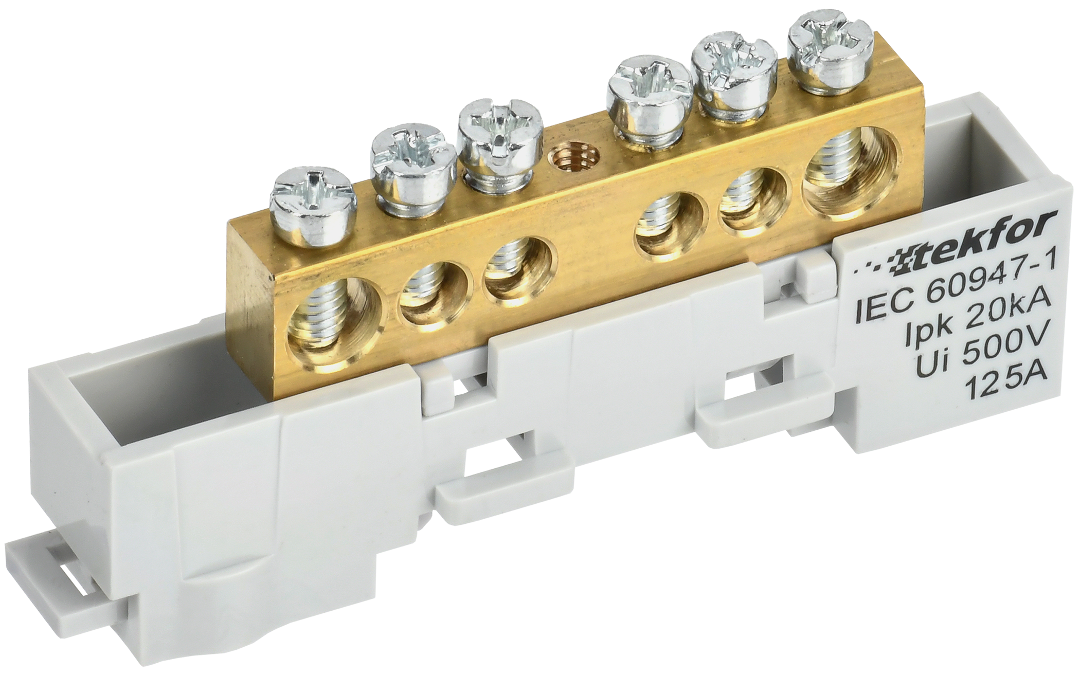 TEKFOR Шина L "фаза" неизолированная на универсальном держателе 6х9-6-Ср IEK TF-NN10-06-DL-K03