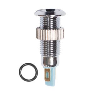 Индикатор металл Ø8 220В подсв/синяя LED  REXANT