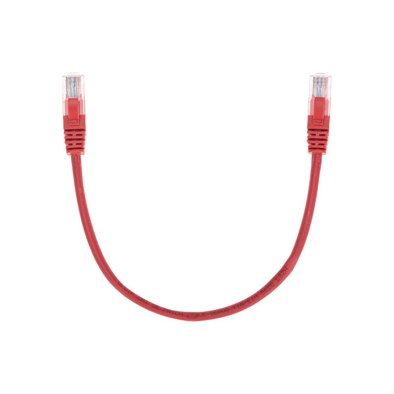 Патч-корд U/UTP, CAT 5e, RJ45-RJ45, 26AWG, LSZH, красный, 0,3м REXANT 02-0103-03