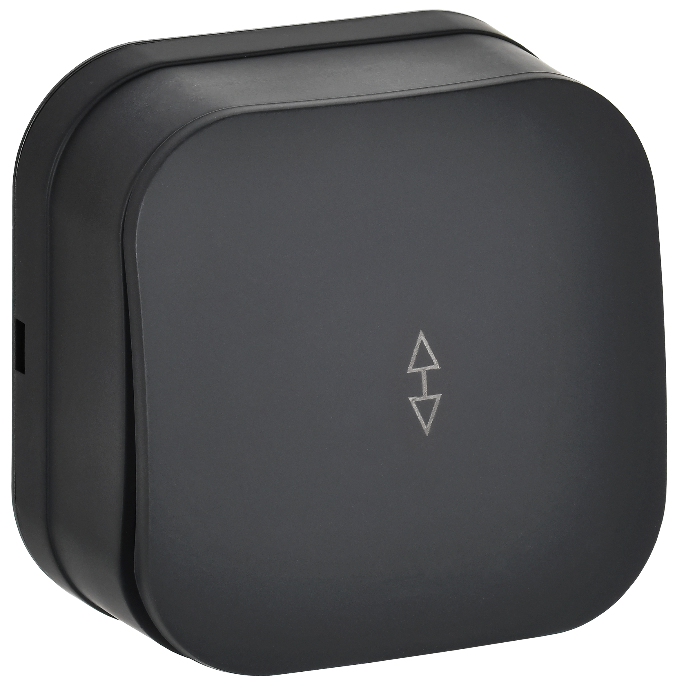 GLORY Выключатель 1-клавишный для открытой установки проходной 10А ВСп10-1-0-ХЧм черный матовый IEK EVH12-K02M-10