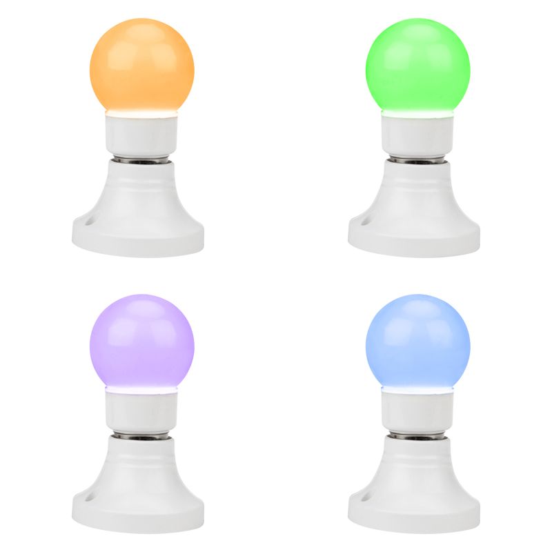 Лампа светодиодная, диаметр 50мм, E27, 9 LED, 3Вт, RGB, матовая колба, 230В NEON-NIGHT - Фото 3