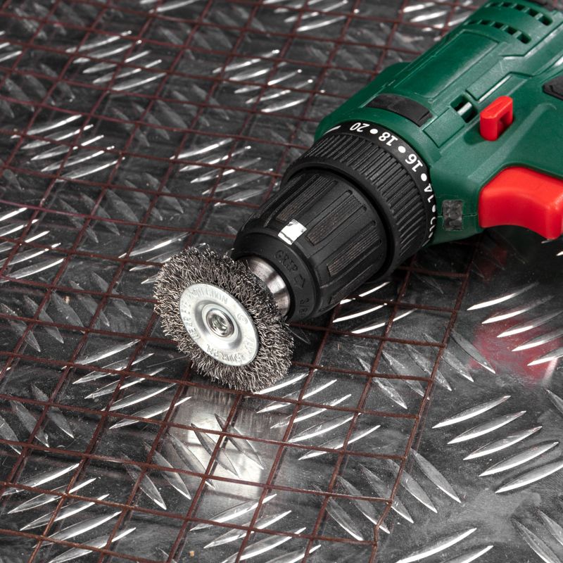 Щетка дисковая для дрели, витая стальная проволока, 50мм KRANZ - Фото 4