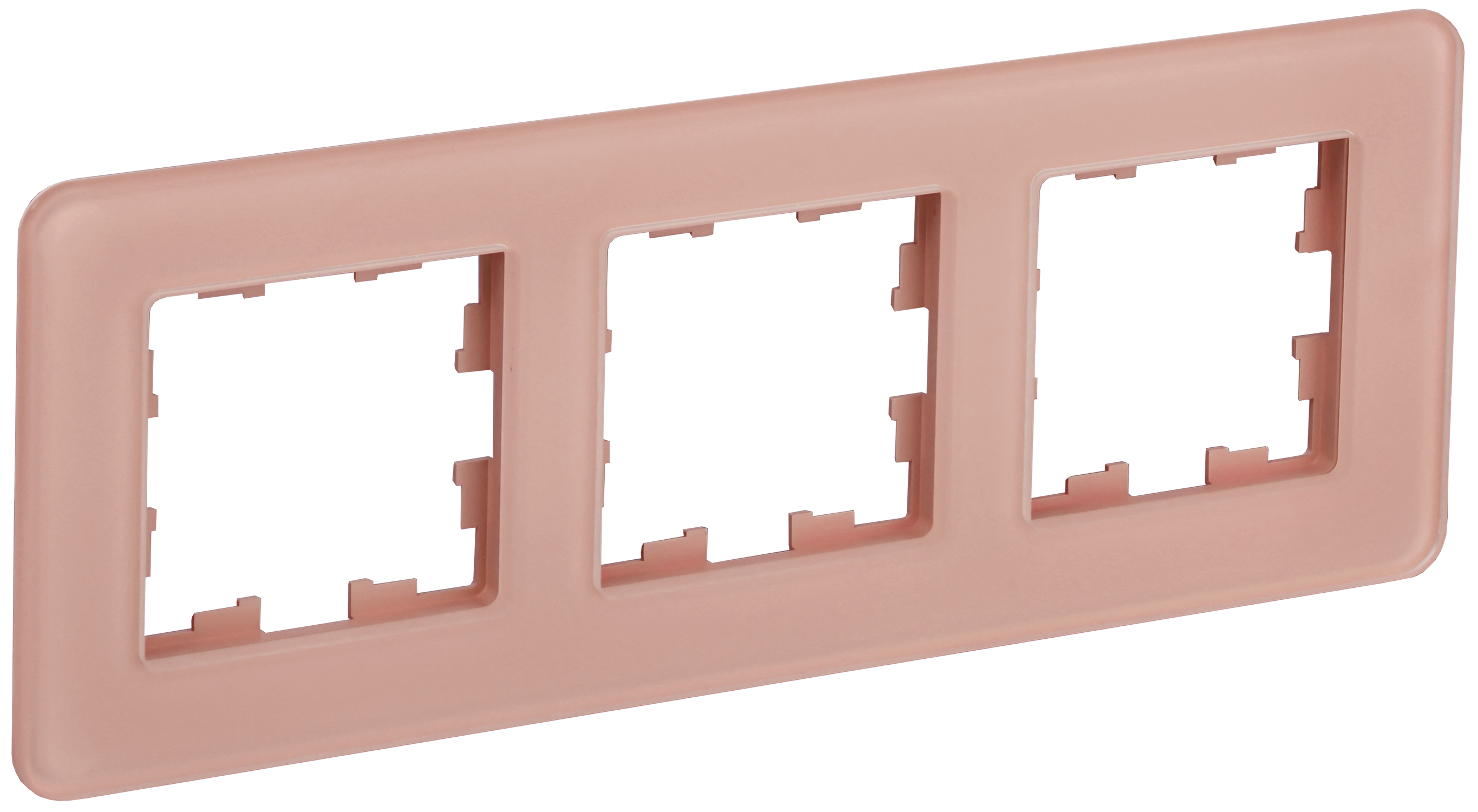 BRITE Рамка 3-местная РУ-3-2-Бр стекло дымчатый RE IEK