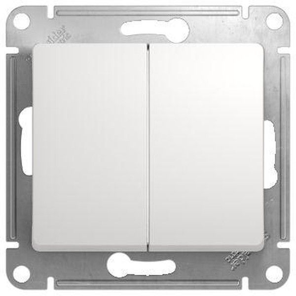 Переключатель проходной 2-кл. СП Glossa 10А IP20 (сх. 6/2) 10AX механизм бел. SE GSL000165