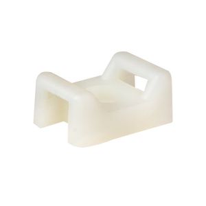 Площадка под хомуты (22x16) с монтажным отверстием М4 белая (100шт.) pmo-22-16-w