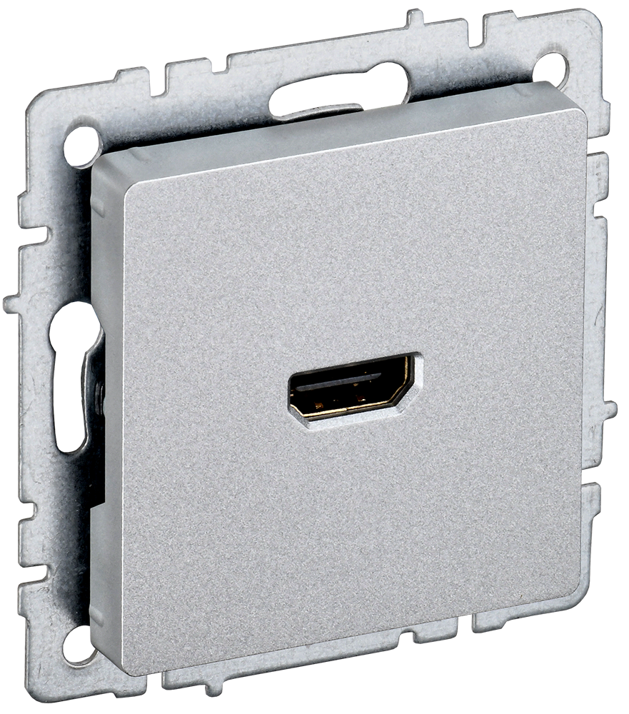 BRITE Розетка HDMI РHDMI-0-БрА алюминий IEK