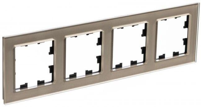 Рамка 4-м AtlasDesign Nature стекло шампань SE ATN320504