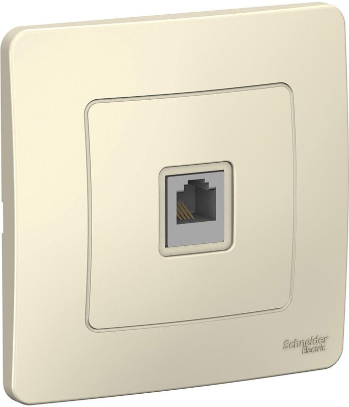 Розетка телефонная 1-м СП Blanca RJ11 молочн. SE BLNIS011002 - Фото 2