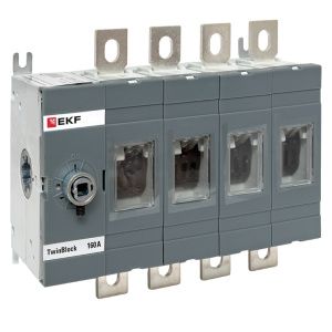 Рубильник 160A 4P без рукоятки управления TwinBlock EKF tb-s-160-4p