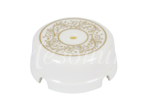 Коробка распределительная фарфоровая D80мм, высота 33мм, IP20, коллекция "ИМПЕРАТОРСКАЯ", цвет - бел GE70235-01EL