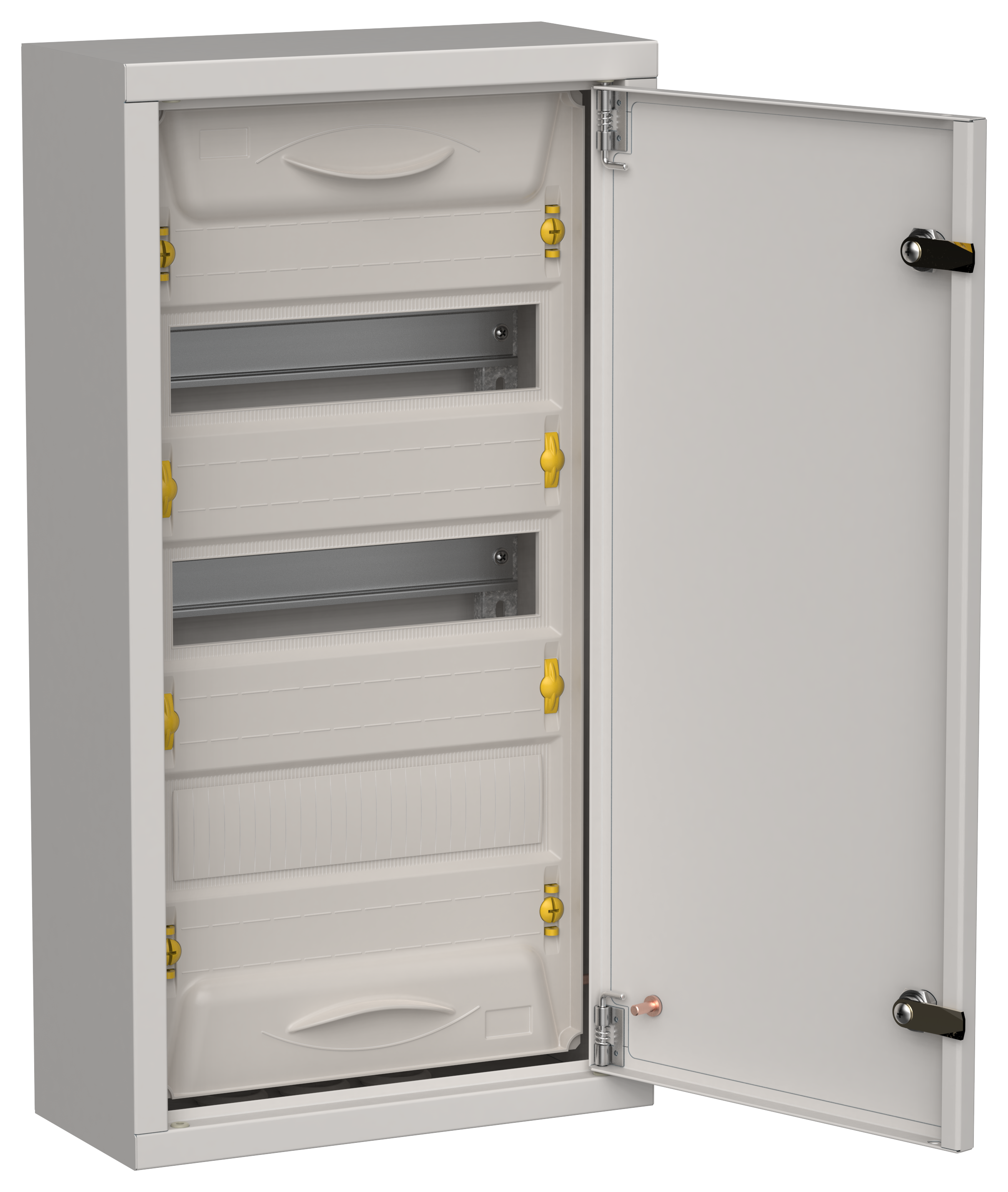 TITAN 5 Корпус металлический ЩРн-36 (1х36) 585х310х140мм IP31 серый (одна дверь) IEK TI5-50-N-036-31-7035