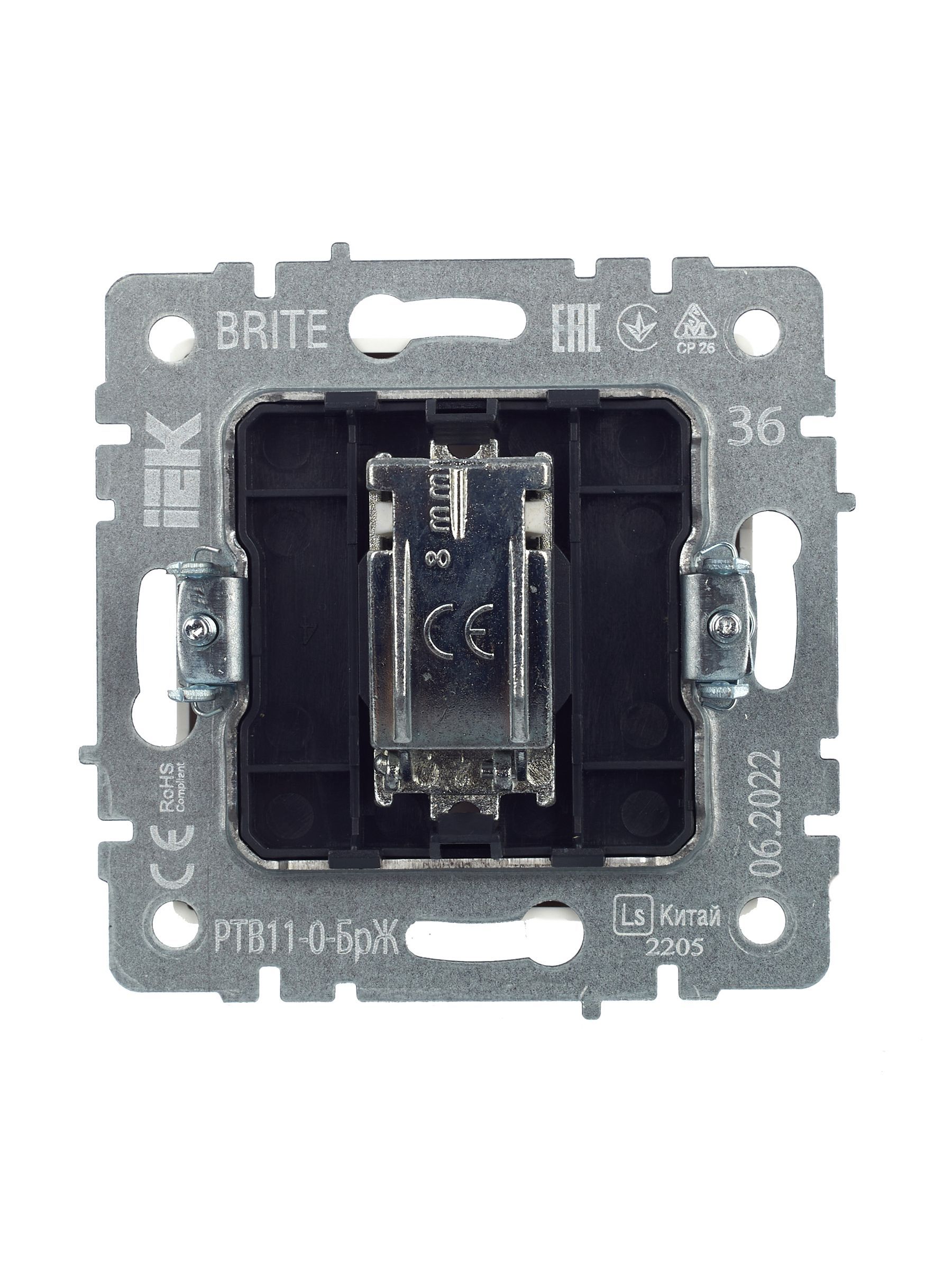 BRITE Розетка TV оконечная РТВ11-0-БрЖ жемчуг IEK - Фото 3