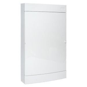 Щит комбинированный "Unix" белая дверь (2х12 (24) модулей + 1 монтажная плата) 4 габарит 653x287x112 IP40 ux-2x12+1m-nw