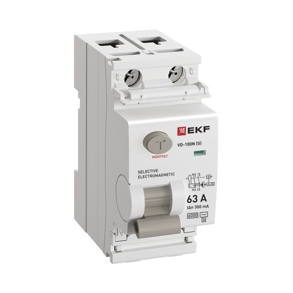 ВДТ ВД-100N (S) 2P 63А 300мА AC эл-мех 6кА PROXIMA EKF - Фото 3