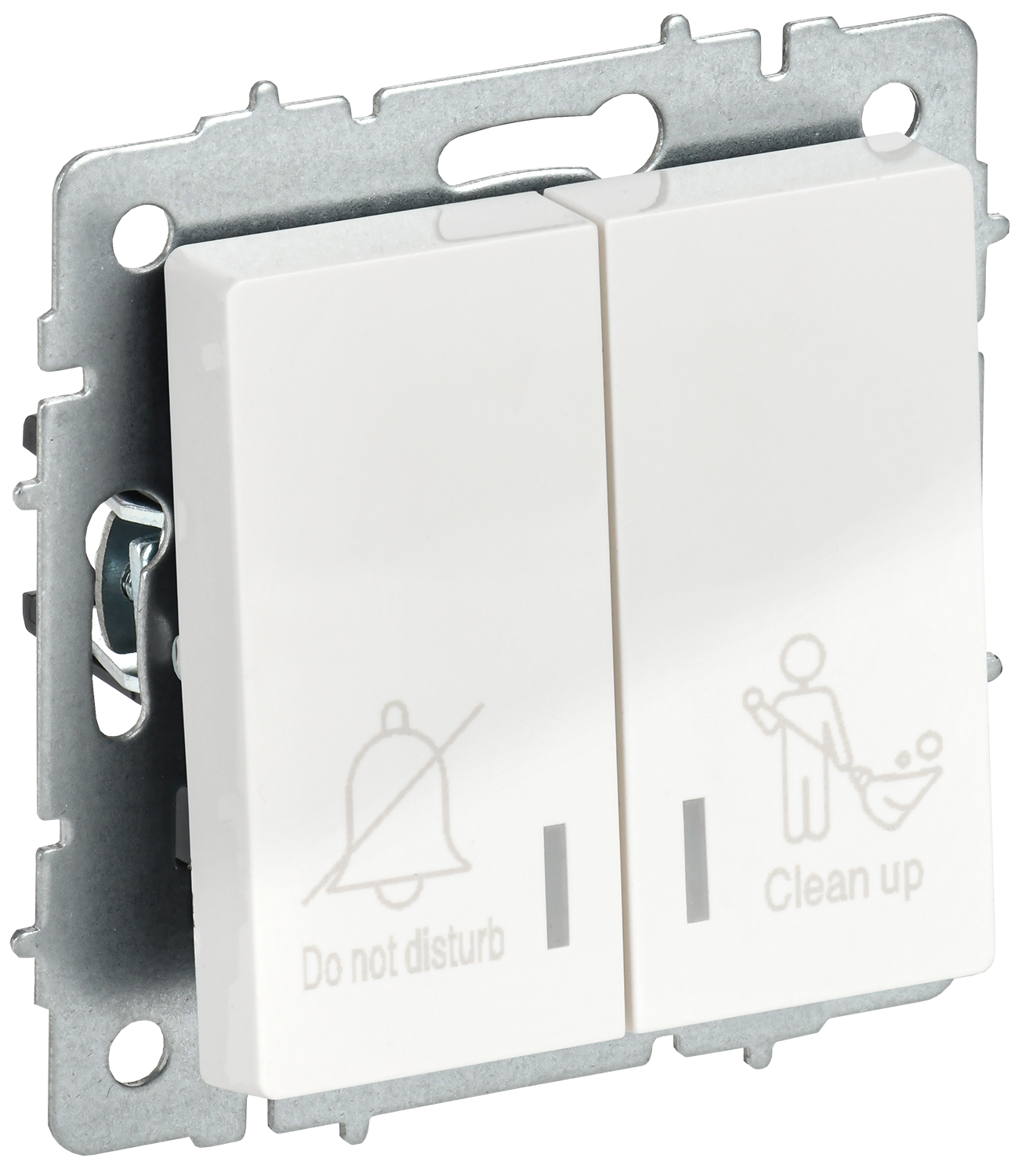 BRITE Выключатель 2-клавишный с индикацией для отелей 10А ВС10-2-9-БрБ белый IEK BR-V20-2-10-K01