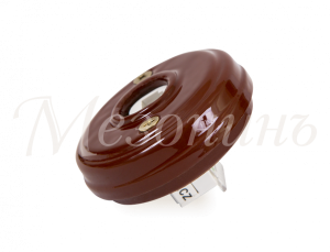 Розетка ретро компьютерная RJ45  (без подъемной рамки D70x25), цвет - коричневый, коллекция "Новая Г GE70341-04k