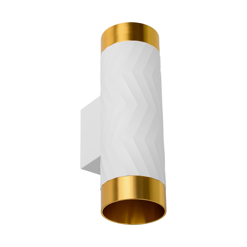 Накладной светильник WOLTA WSL-GU10/W09WG IP20 под лампу GU10 Белый/золото LINEA D55x170 1/30 - Фото 5