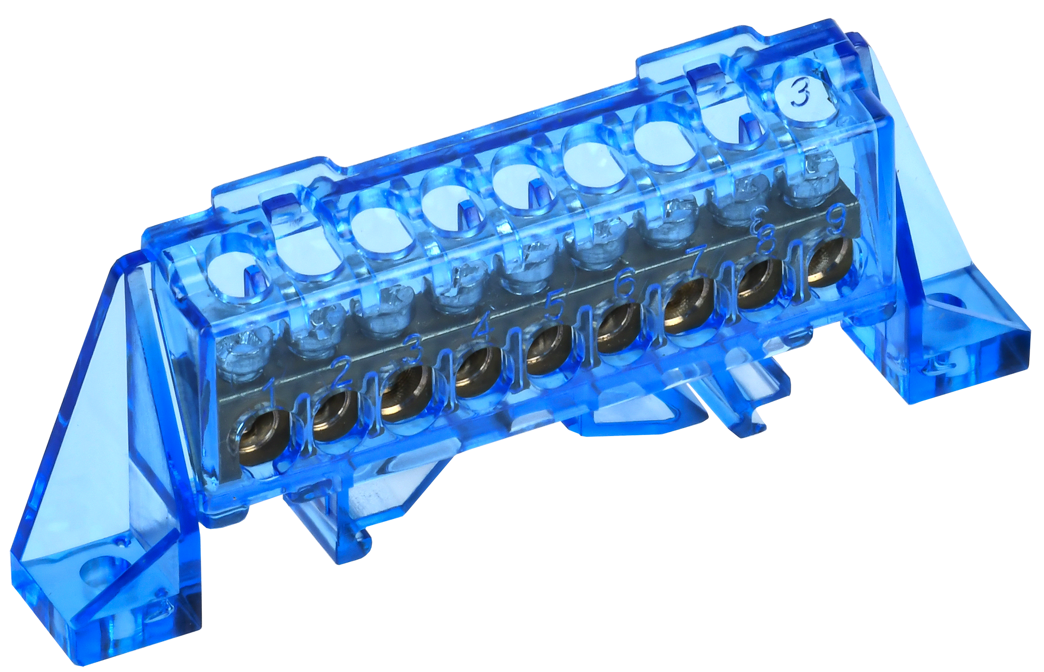 TEKFOR Шина N "ноль" в комбинированном DIN-изоляторе "Стойка" 6х9-9-С IEK TF-NN10-09-DP-K07