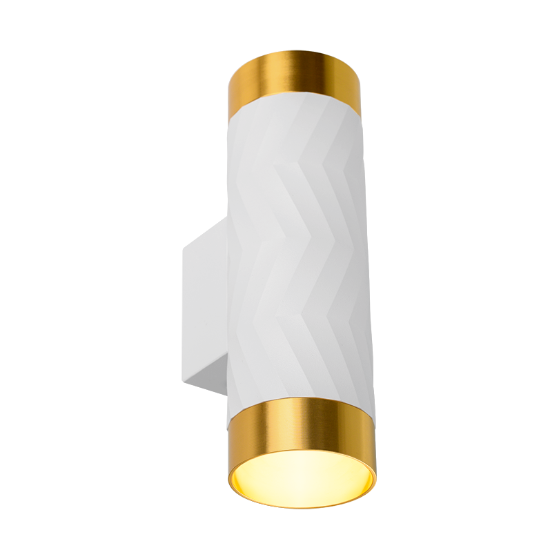 Накладной светильник WOLTA WSL-GU10/W09WG IP20 под лампу GU10 Белый/золото LINEA D55x170 1/30 - Фото 4