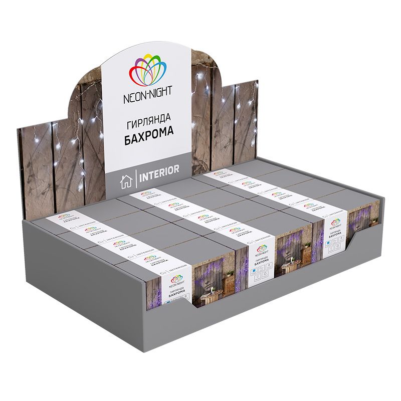 Гирлянда Бахрома (Айсикл), 1,8х0,5м, 48 LED МУЛЬТИКОЛОР, прозрачный ПВХ, IP20, свечение с динамикой, 230В, не соединяется ТОП - Фото 5
