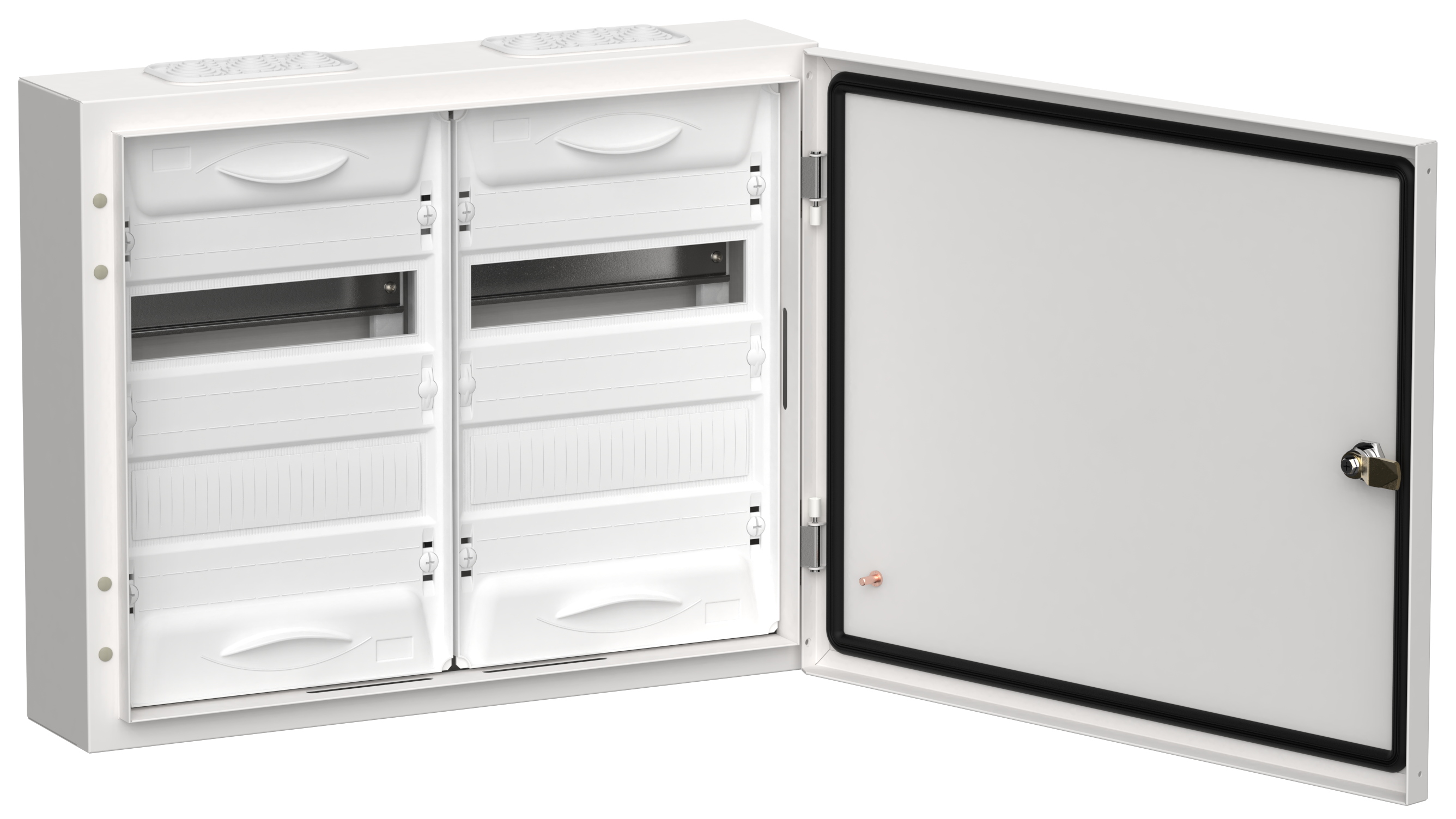 TITAN 5 Корпус металлический ЩРн-48 (2х24) 460х570х140мм IP54 белый (одна дверь) IEK TI5-50-N-2X024-54