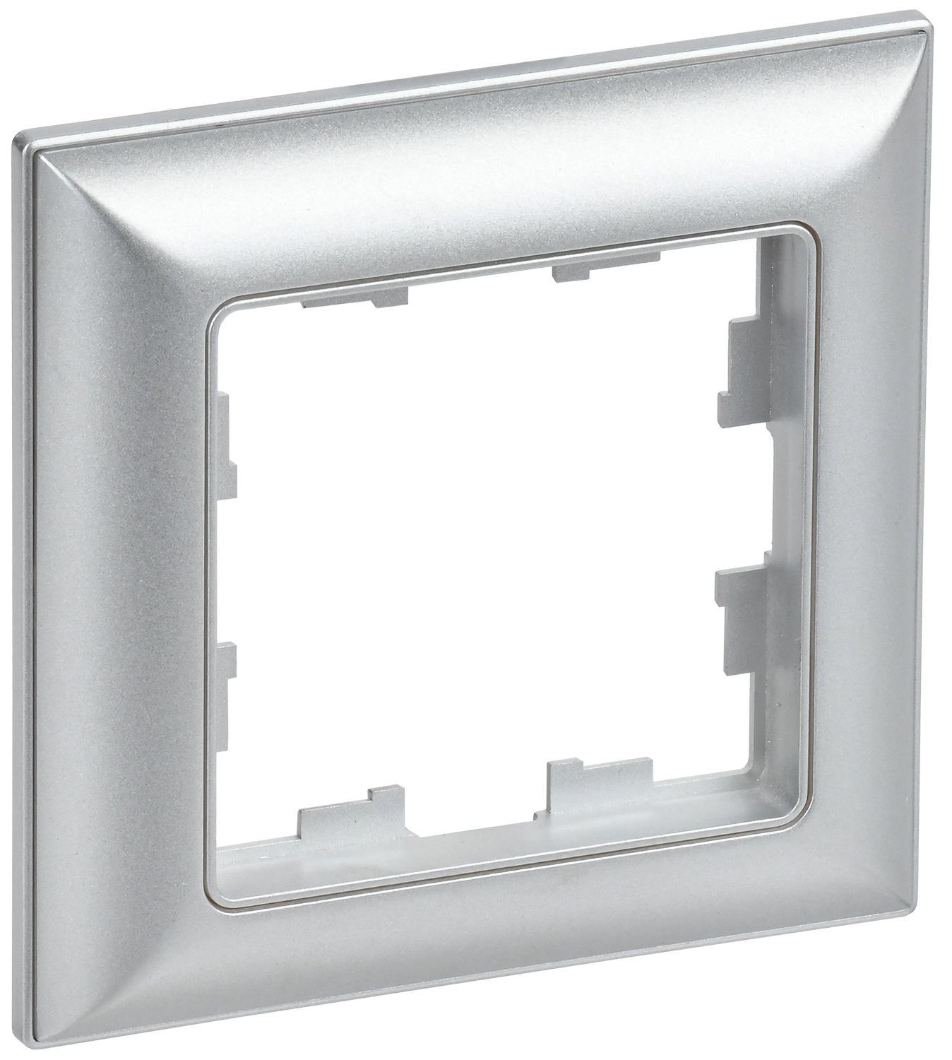 BRITE Рамка 1-местная РУ-1-Бр алюминий/алюминий IEK