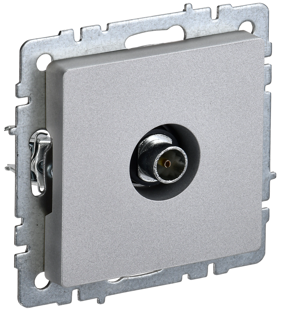 BRITE Розетка TV оконечная РТВ11-0-БрА алюминий IEK BR-A10-O-K47