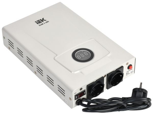 Стабилизатор напряжения настенный SLIM 2кВА IEK IVS22-1-002-09