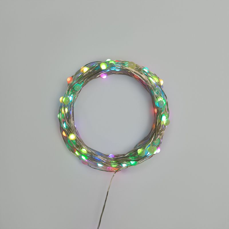Гирлянда Роса 10м, 100LED, RGB, IP44, на батарейках 3хАА, с пультом 44 режима NEON-NIGHT