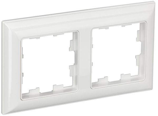 BRITE Рамка 2-местная РУ-2-Бр белый/белый IEK BR-M22-12-K01