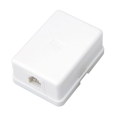 Розетка телефонная внешняя, 1 порт UTP RJ-14 (6P4C), CAT 3 REXANT