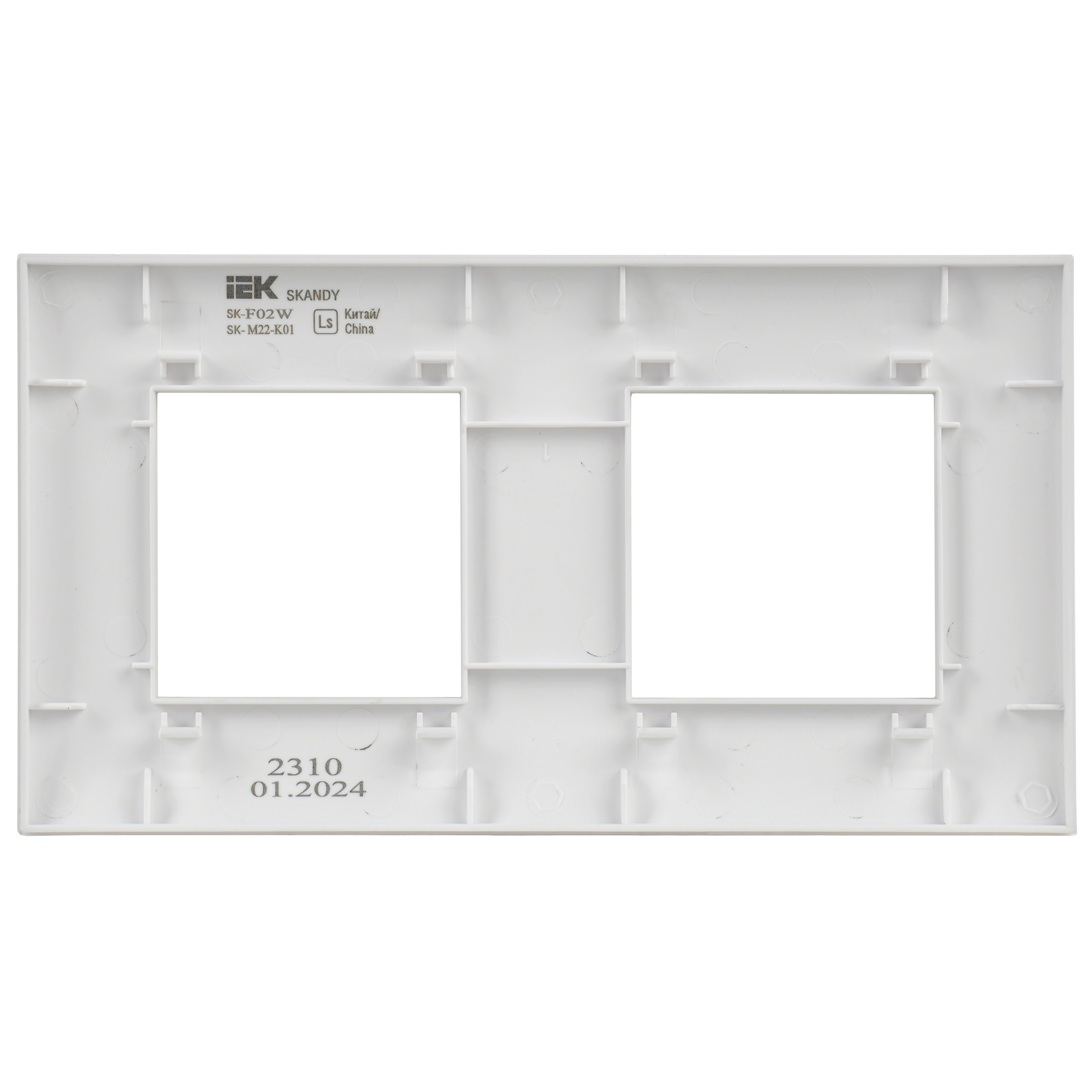 SKANDY Рамка 2-местная SK-F02W арктический белый IEK - Фото 5