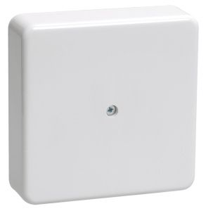 Коробка распаячная КМ41219 для открытой проводки безгалогенная (HF) 100х100х29мм белая (6 клемм 6мм2) IEK UKO10-100-100-029-K01