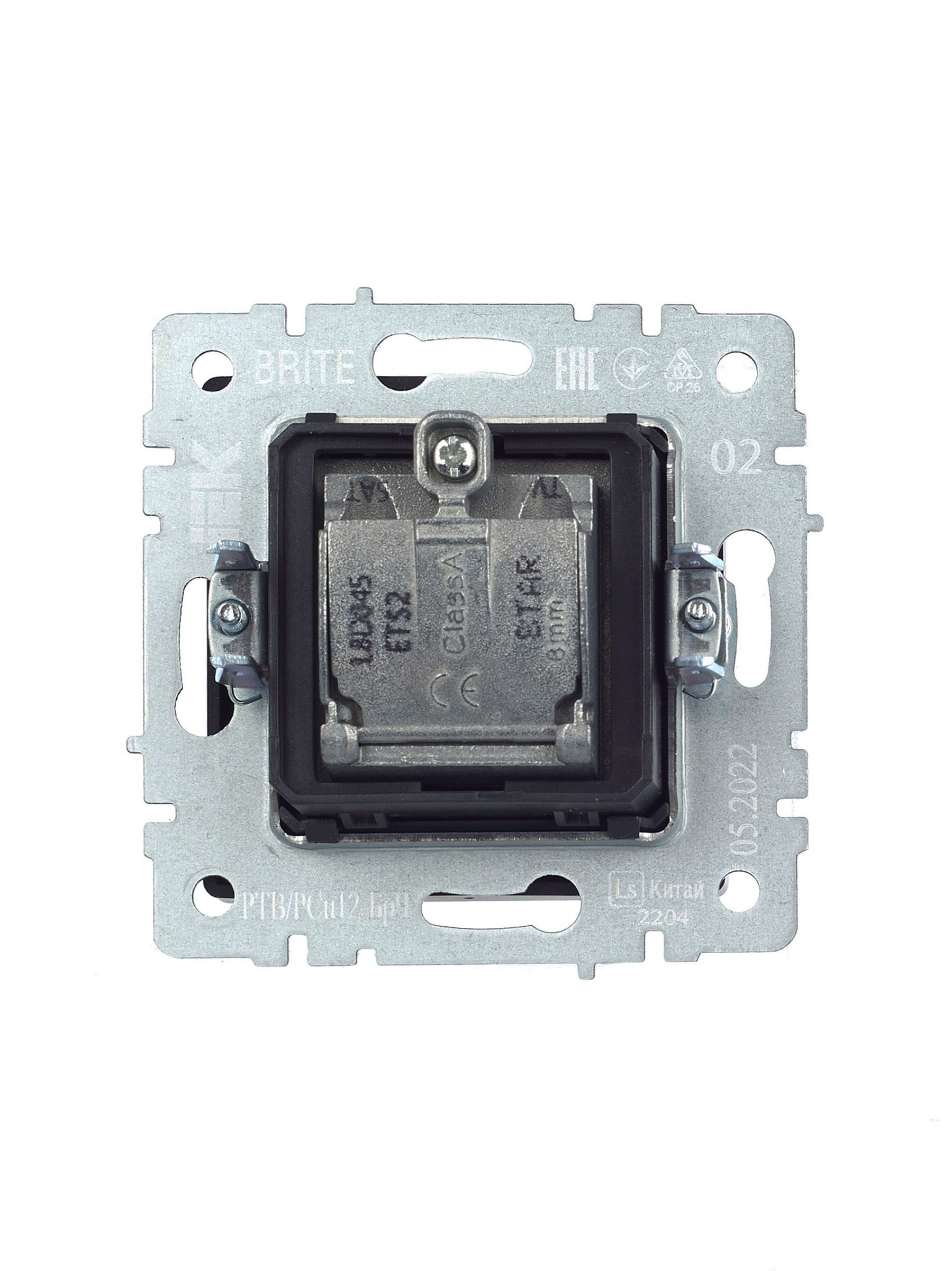 BRITE Розетка двойная TV+SAT РТВ/РСп12-БрЧ черный IEK - Фото 2