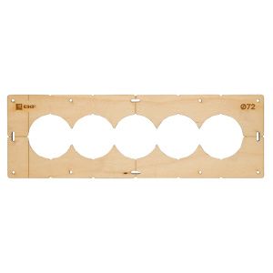 Шаблон для подрозетников c 5 отв. диам. 72 мм EKF Expert sh-d72-5