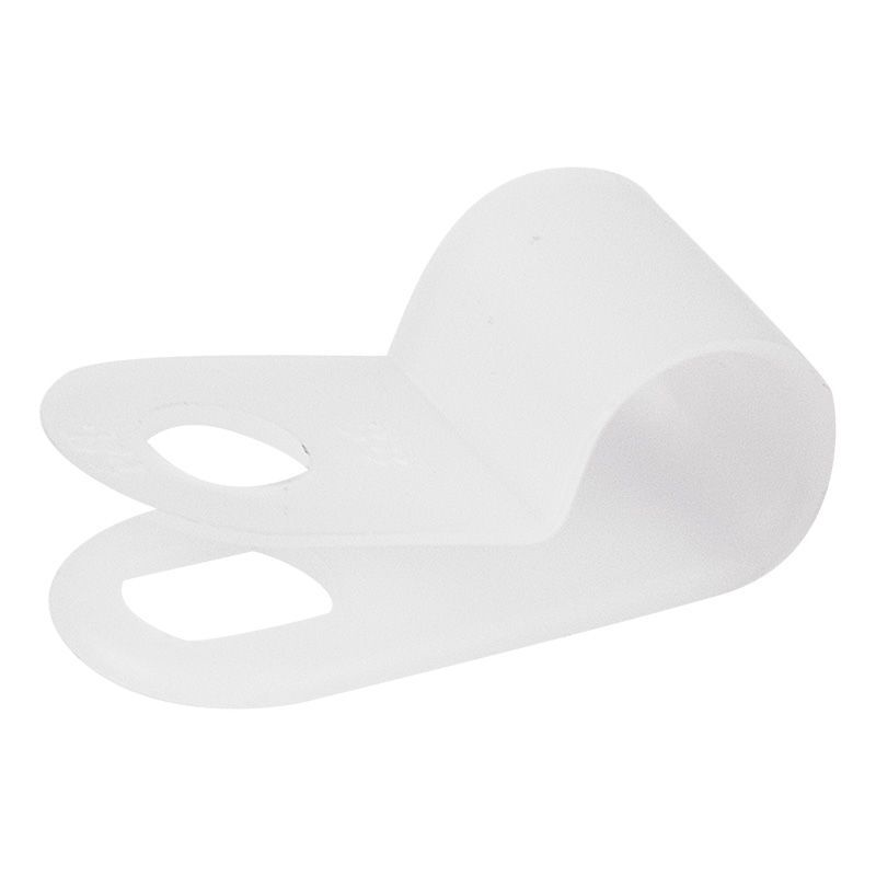 Скоба под винт 6мм, белая (50 шт/уп) REXANT 07-4406