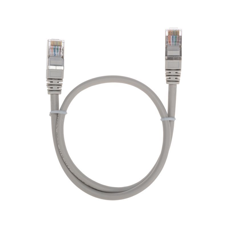 Патч-корд F/UTP, CAT 5e, RJ45-RJ45, 26AWG, LSZH, серый, 0,5м REXANT 02-0110-05