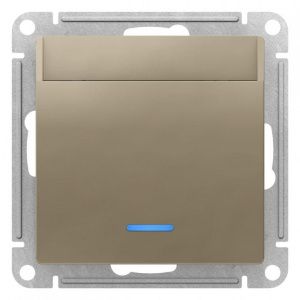 Выключатель карточный 2мод. СП AtlasDesign 10А IP20 без задержки времени механизм шампань SE ATN0005 1324389