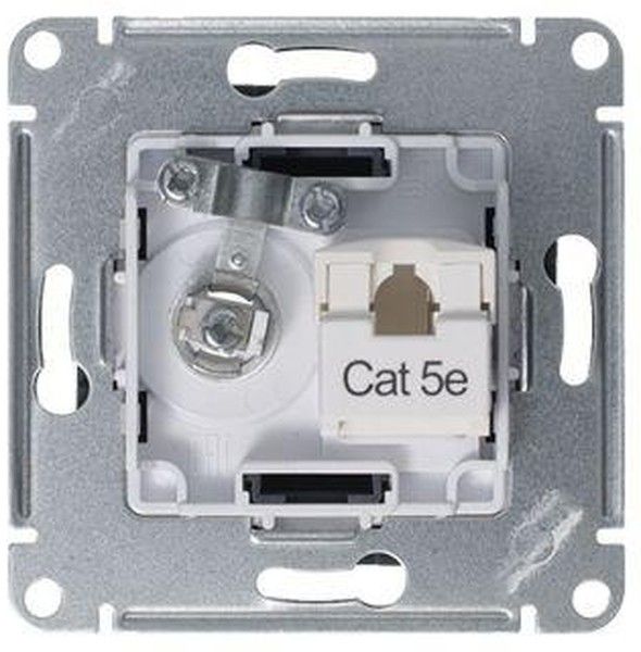 Розетка компьютерная + телевизионная 2-м AtlasDesign RJ45 кат.5E + TV механизм грифель SE ATN000789