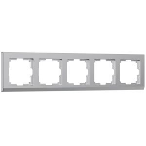 Рамка на 5 постов Stark (серебряный) Werkel W0051806