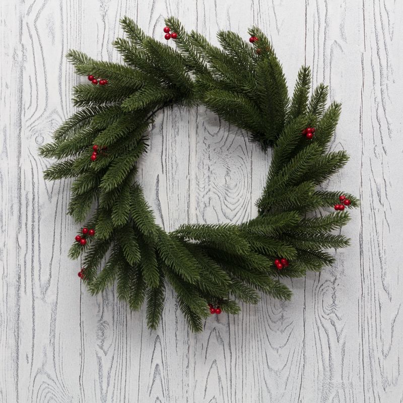 Еловый венок с ягодами NEON-NIGHT Ø 45 см, литой 307-149