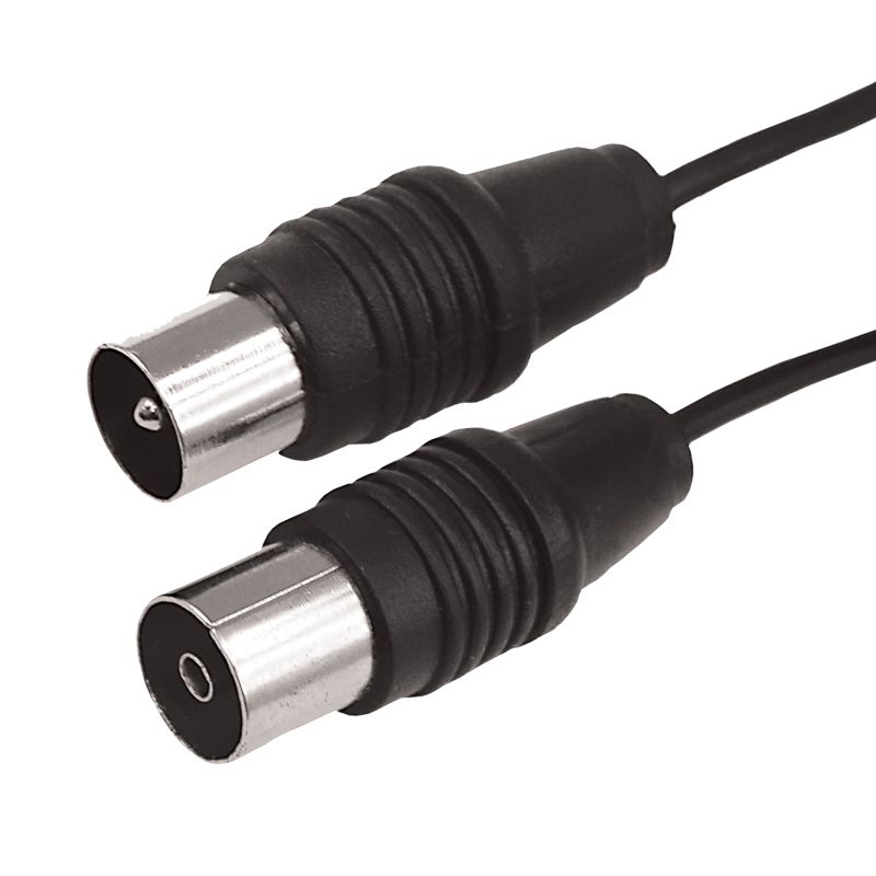 ВЧ-кабель, ТВ-гнездо - ТВ-штекер, 15м, черный REXANT 17-5017