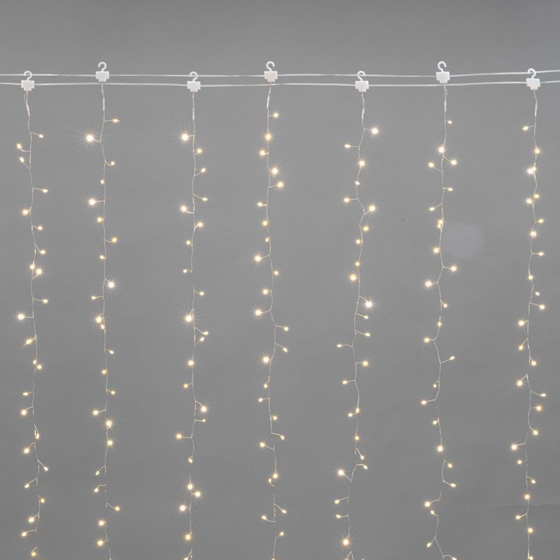Гирлянда Светодиодный занавес из росы Фейерверк 3х3м 900 LED ТЕПЛЫЙ БЕЛЫЙ IP20 230В NEON-NIGHT 315-866