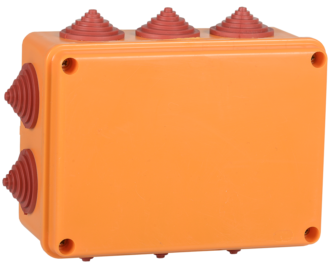 Коробка распаячная огнестойкая ПС безгалогенная (HF) 150х110х70мм 6P 6мм2 IP55 10 вводов IEK UKF30-150-110-070-6-6-09