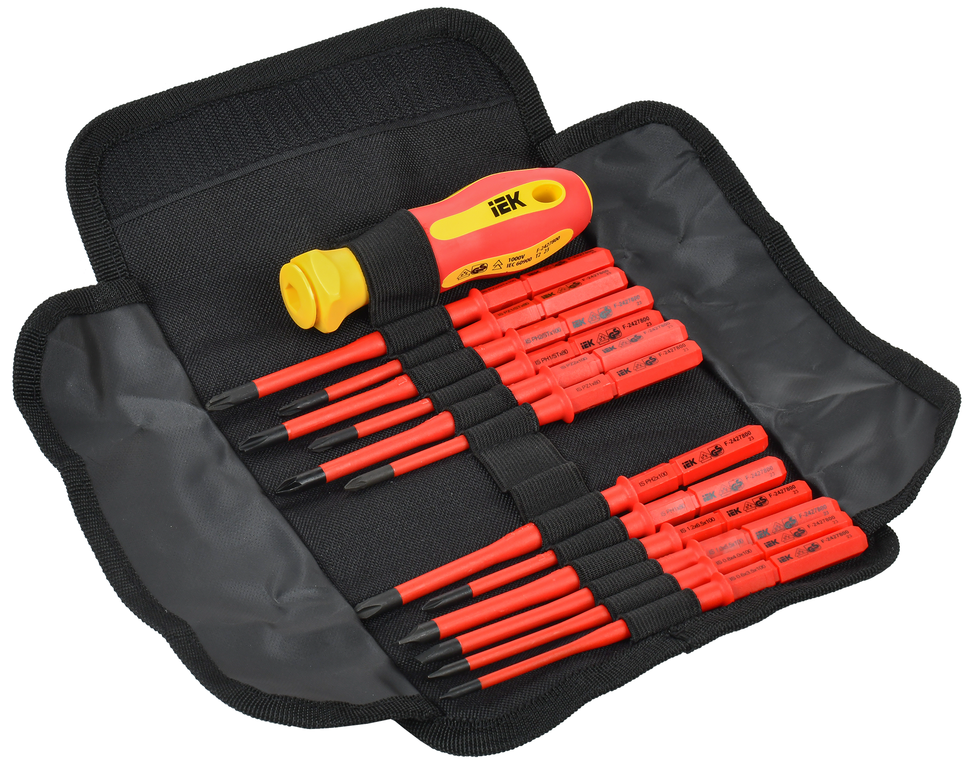 ARMA2L 5 Набор диэлектрической отвертки со сменными жалами SLIM Т2 13шт IEK A2L5-NS30-T2-13