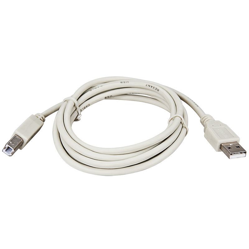 Кабель USB-А– USB-B, 2,4А, 3м, ПВХ, серый  REXANT - Фото 2