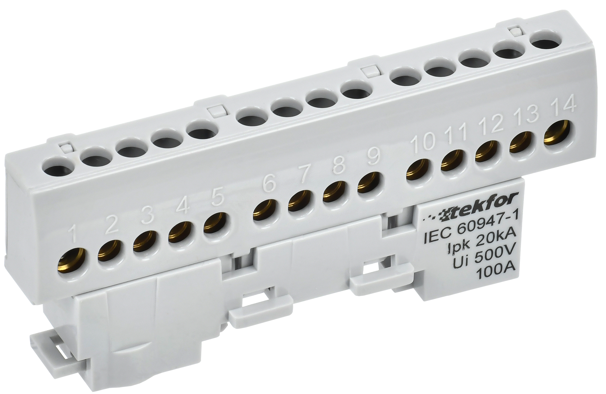 TEKFOR Шина L "фаза" изолированная на универсальном держателе 6х9-14-Ср IEK TF-NN10-14-KL-K03