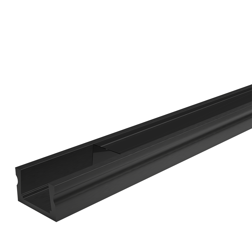 Профиль алюминиевый накладной WOLTA WAP-S-16/6/2000-B черный, 6х16х2000 мм готовый комплект WAP-S-16/6/2000-B
