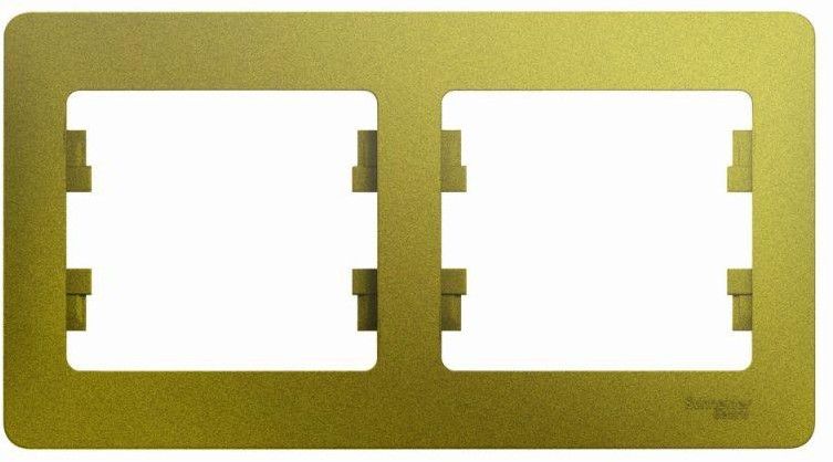 Рамка 2-м Glossa горизонт. фисташк. SE GSL001002