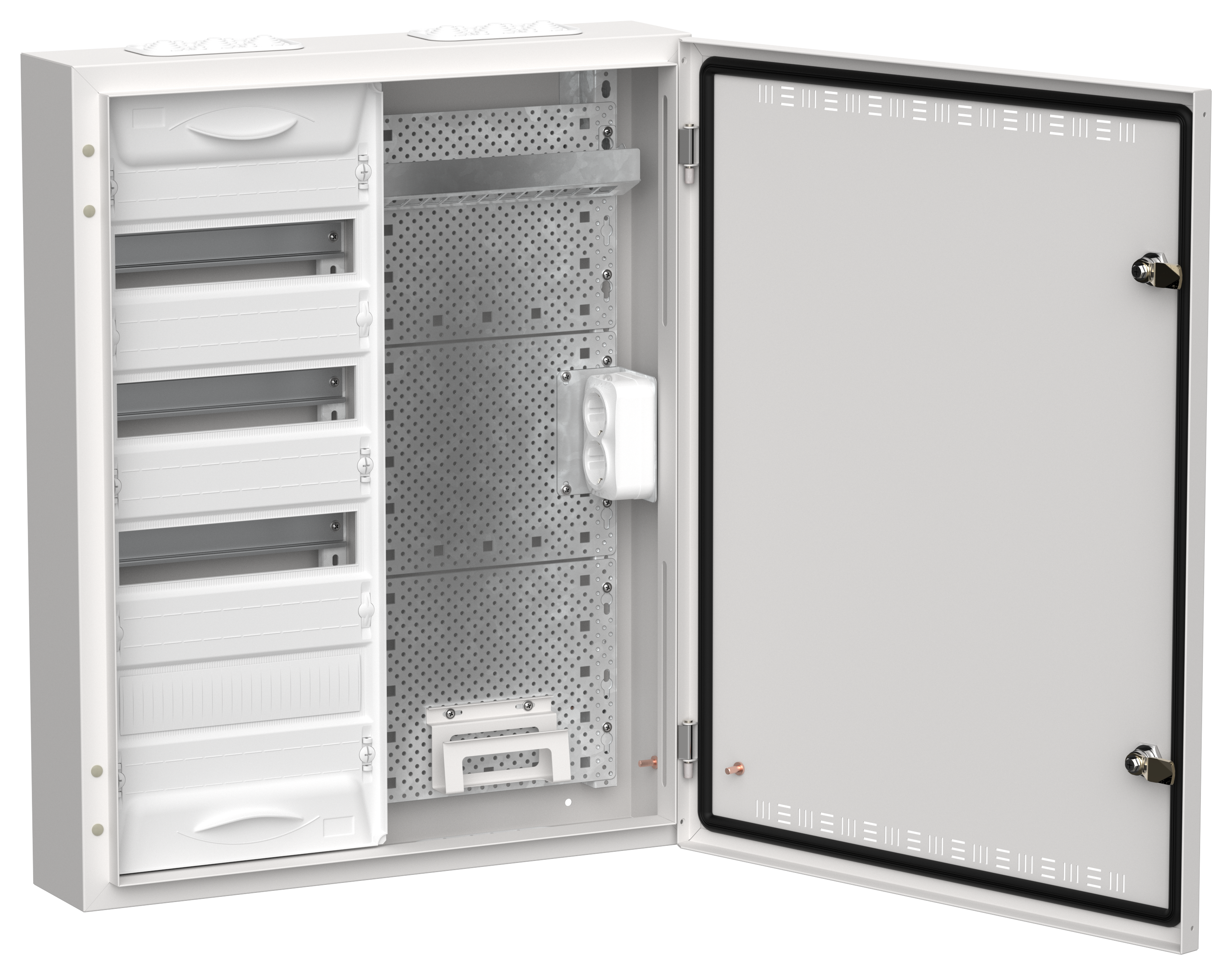 TITAN 5 Корпус комбинированный ЩРн-48 (2х48) 710х570х140мм IP30 белый IEK